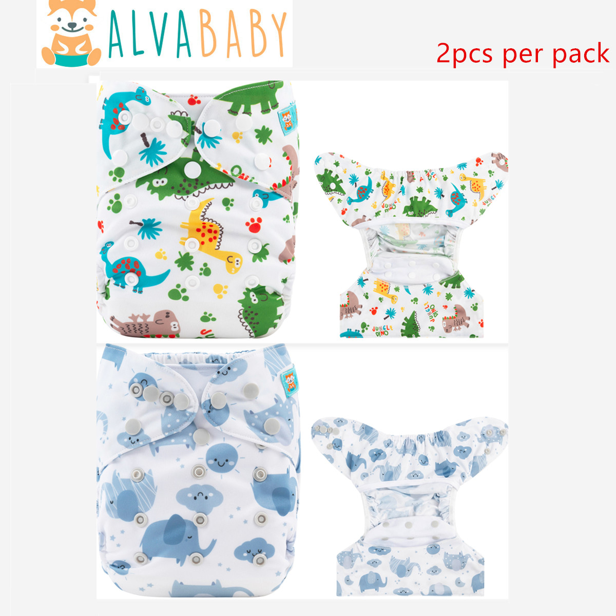 Cloth Diaper Insert - 2pcs Eco-friendly Baby Cloth Diaper Cover