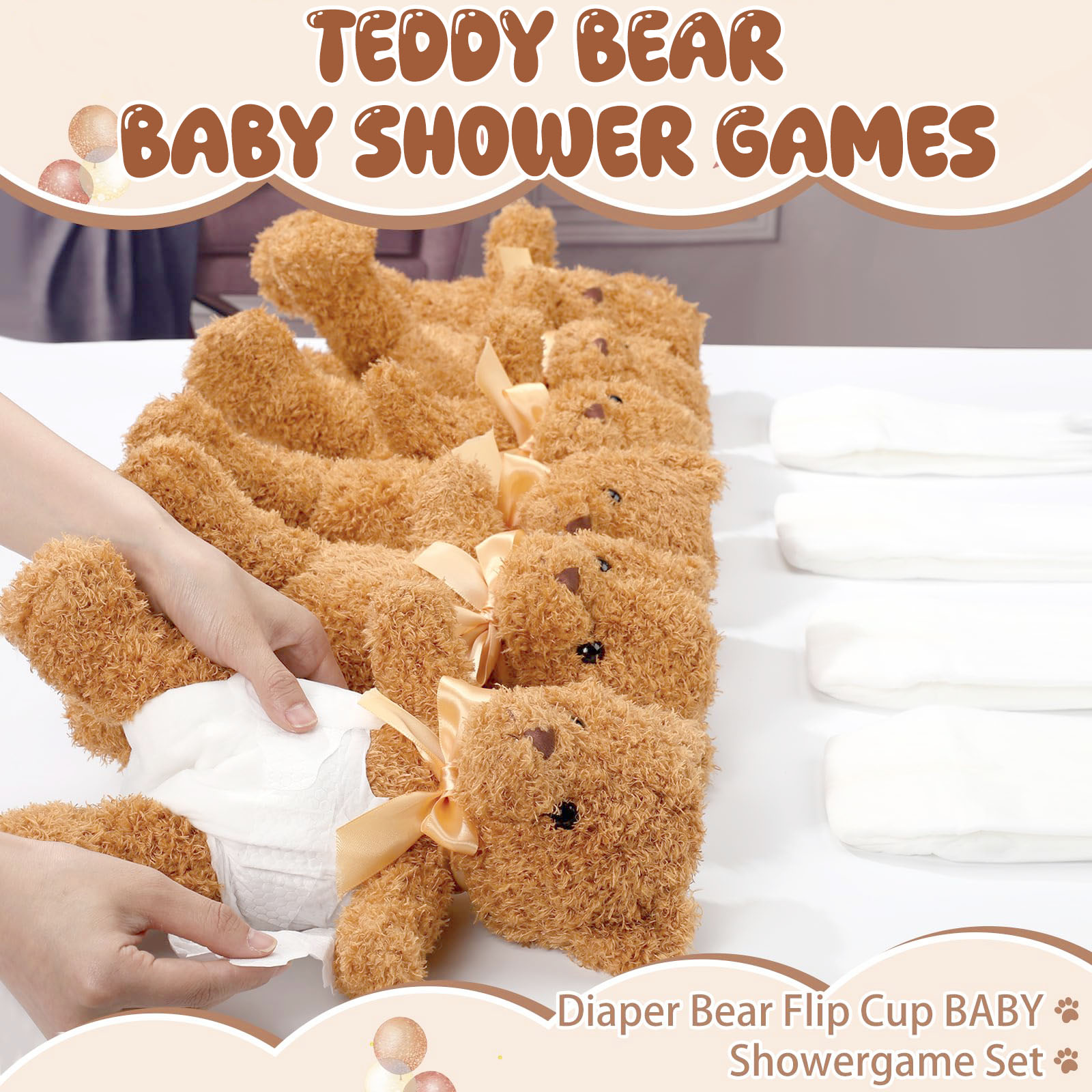 4/6/8/12 Sets Baby Shower Game - Cloth Diaper Insert ulasan dan harga