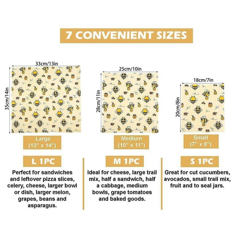 3pcs Reusable Food Fresh Keepi - Beeswax Wrap Reusable ulasan dan harga