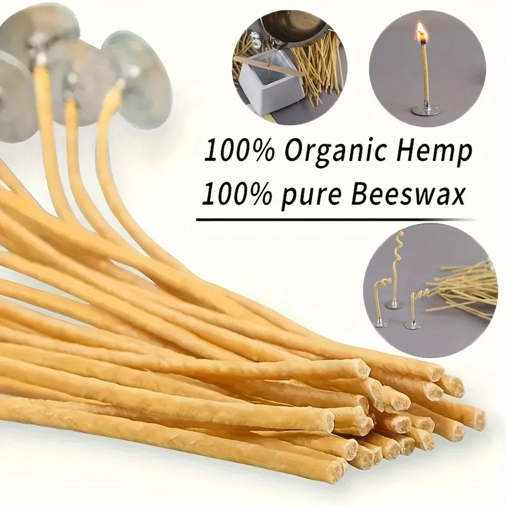 Candle Wicks 50 PCS 8 Inch Hem - Beeswax Wrap Reusable ulasan dan harga