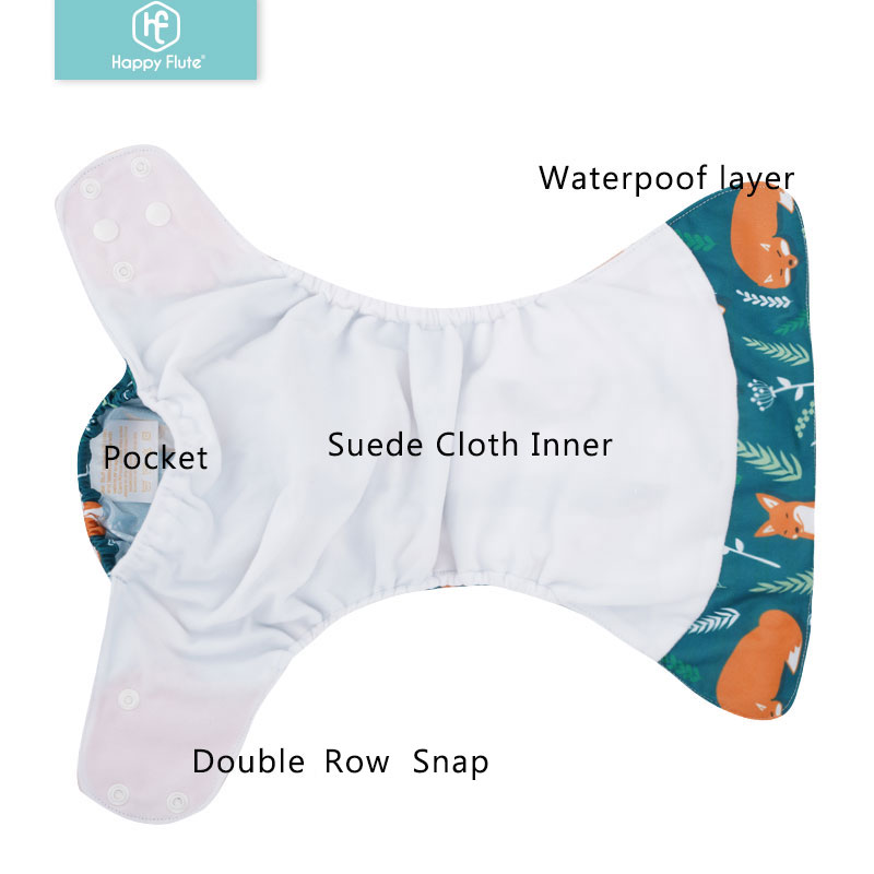 Happyflute 2023 4pcs/set Washa - Cloth Diaper Insert ulasan dan harga
