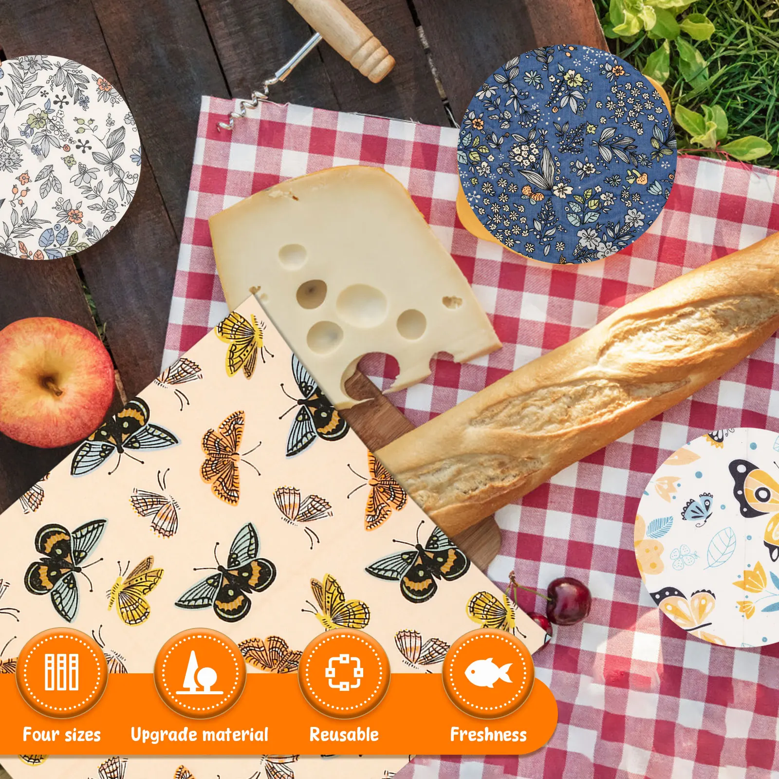 11 Pcs Beeswax Food Wrap Set R - Beeswax Wrap Reusable ulasan dan harga